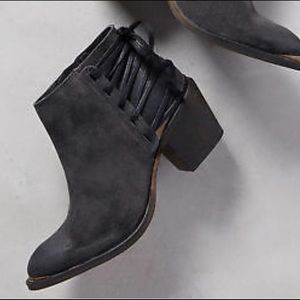 NEW Anthropologie Klub Nico Suede Corset Booties!!